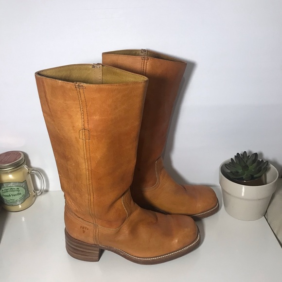 Frye Shoes - FRYE Leather CAMPUS MOTORCYCLE Boots Vintage USA